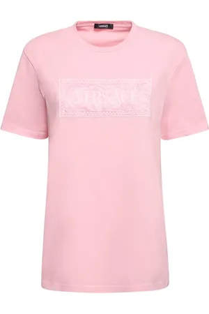 VERSACE Camiseta De Algodón Jersey Con Logo