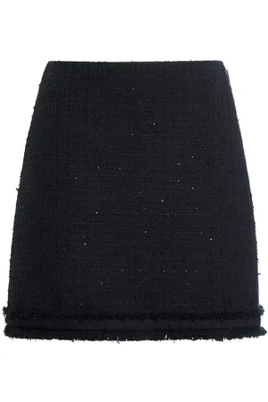VERSACE Minifalda De Tweed De Algodón