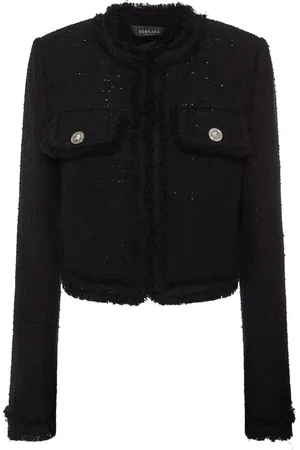 VERSACE Chaqueta De Tweed De Algodón