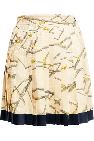 VERSACE Minifalda Plisada De Seda