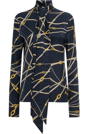 VERSACE Camisa De Seda Con Estampado