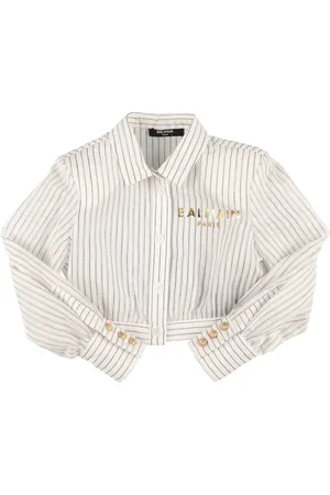 Balmain Camisa De Algodón Y Seda