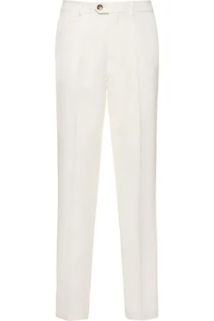 Brunello Cucinelli Pantalones Plisados De Lino