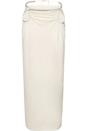 DION LEE Falda Midi De Jersey Transparente