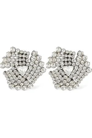 Alessandra Rich Pendientes Con Cristales