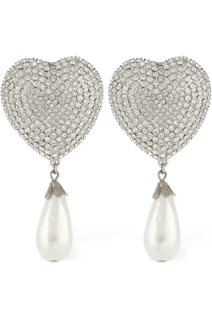 Alessandra Rich Pendientes De Cristal Y Perlas Sintéticas