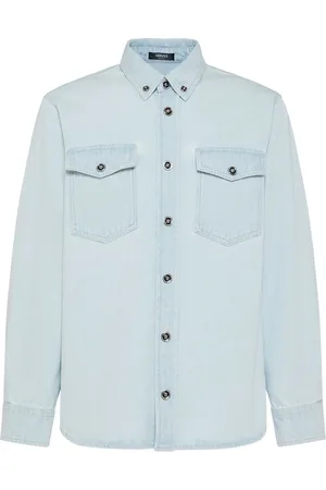 VERSACE Camisa De Denim De Algodón