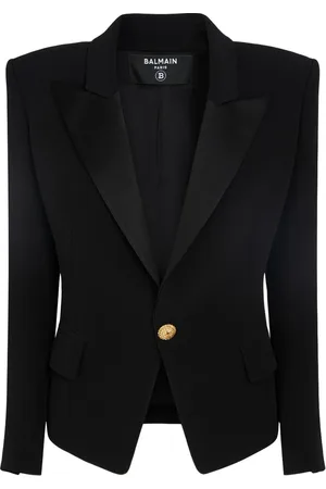 Balmain Chaqueta De Viscosa Crepé Drapeada