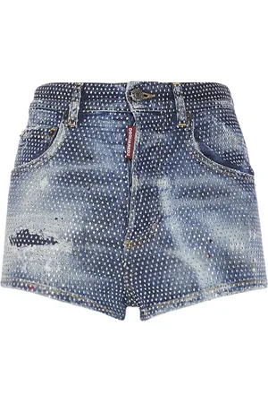 Dsquared2 Shorts De Denim Con Decoraciones