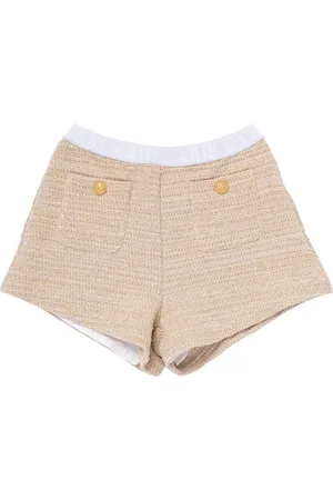 Balmain Shorts De Algodón Bouclé