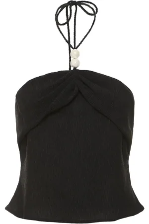 MAGDA BUTRYM Top Halter Corto Con Decoraciones