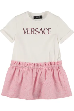 VERSACE Vestido De Popelina Y Algodón Jersey