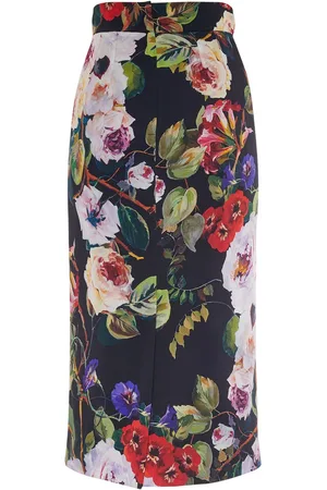 Dolce & Gabbana Falda Midi De Seda