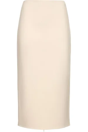 The Row Falda Midi De Cashmere Cepillado