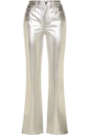Staud Pantalones Rectos Metalizados