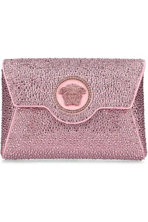 VERSACE Clutch De Satén Y Cristales
