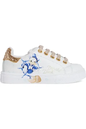 MONNALISA Sneakers Paperino De Piel Estampada