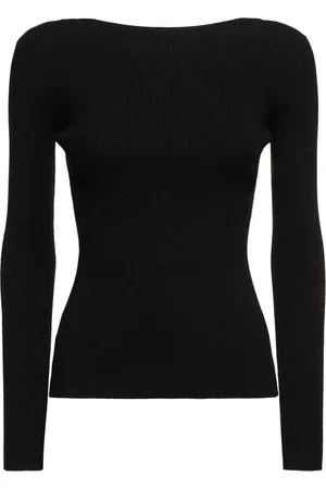 Max Mara Top De Viscosa Lúrex Con Manga Larga