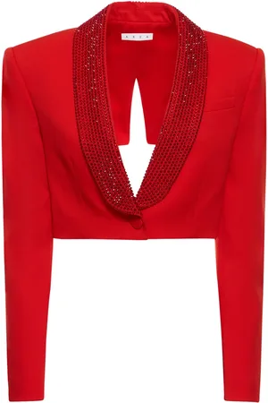 AREA Blazer Corto De Lana Decorado