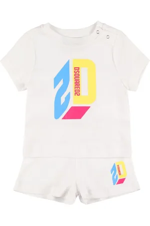 Dsquared2 Shorts Y Camiseta De Algodón Estampados