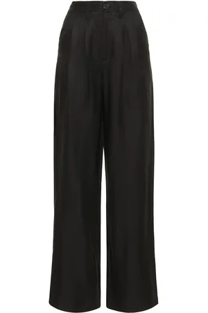 ANINE BING Pantalones Anchos De Lino