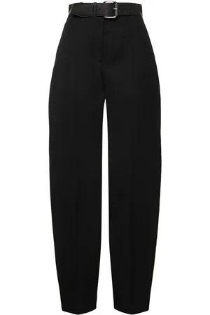 Alexander Wang Pantalones De Lana Con Cinturón
