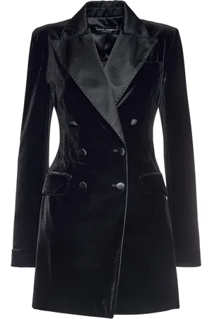 Dolce & Gabbana Chaqueta Cruzada De Terciopelo Stretch