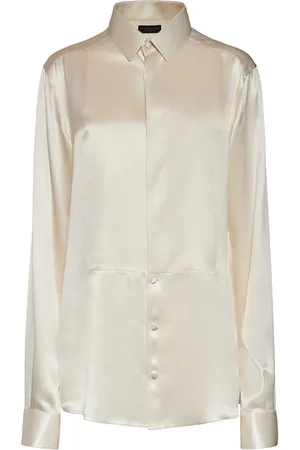 Dolce & Gabbana Camisa De Satén De Seda Con Plastrón