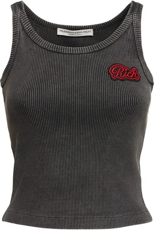 Alessandra Rich Top De Jersey Sin Mangas