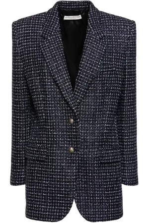 Alessandra Rich Chaqueta Oversize De Tweed Con Lentejuelas