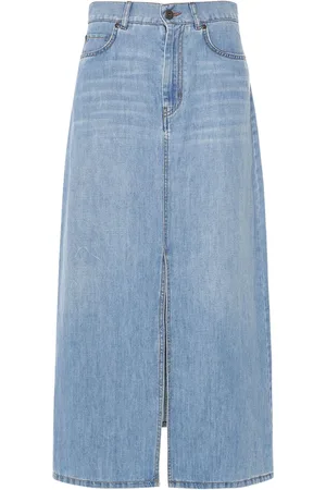Max Mara Falda Midi De Denim