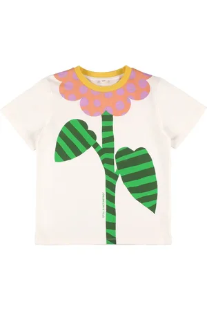 Stella McCartney Camiseta De Algodón Orgánico Con Estampado Floral