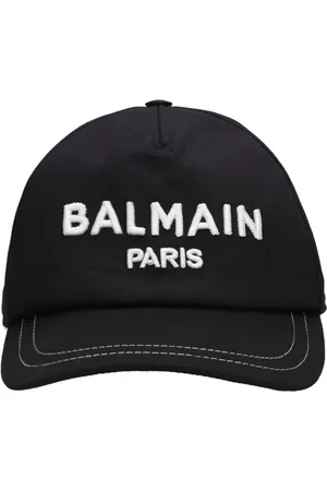 Balmain Gorra De Gabardina De Algodón