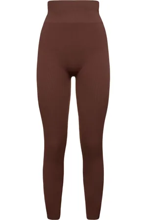 ANDREADAMO Leggings De Jersey Acanalado Con Estribos
