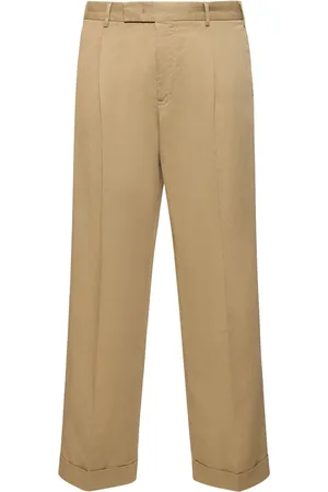 PT Torino Pantalones De Gabardina De Algodón Y Lino