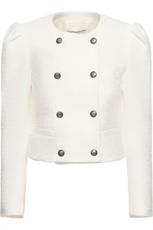 Alessandra Rich Chaqueta Bouclé Cruzada De Tweed