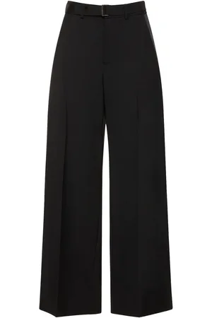 SACAI Pantalones Anchos De Gabardina
