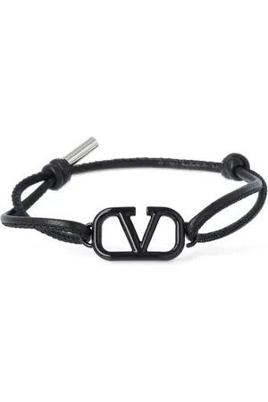 VALENTINO GARAVANI Brazalete De Piel Con Logo V