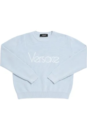 VERSACE Sudadera De Felpa De Algodón Bordada
