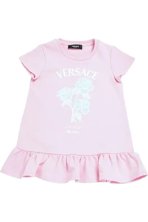 VERSACE Vestido De Algodón Con Volantes