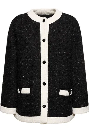 VALENTINO Chaqueta De Tweed Lúrex Sin Cuello