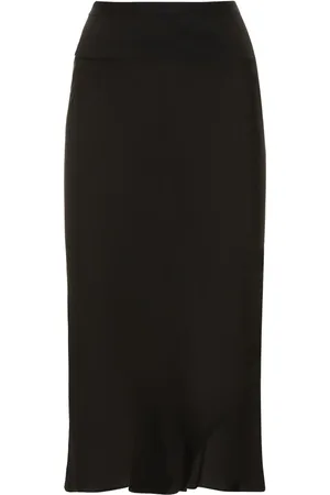 Rick Owens Falda Midi De Cupro