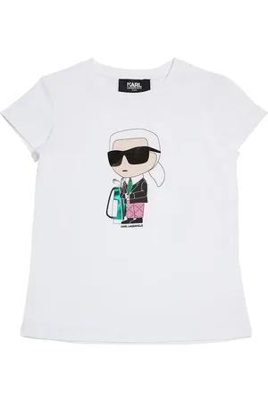 Karl Lagerfeld Camiseta De Jersey De Algodón Estampada