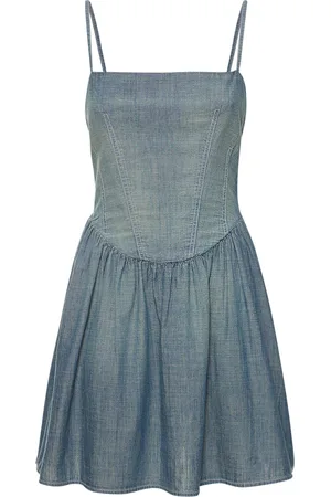 RE/DONE Vestido Corto De Cambray