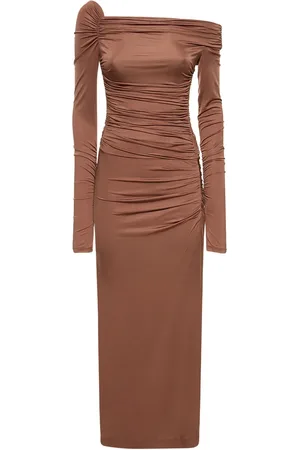 Helmut Lang Vestido Largo De Viscosa Stretch