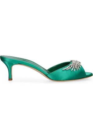 Manolo Blahnik Zapatos Mules De Satén 50mm