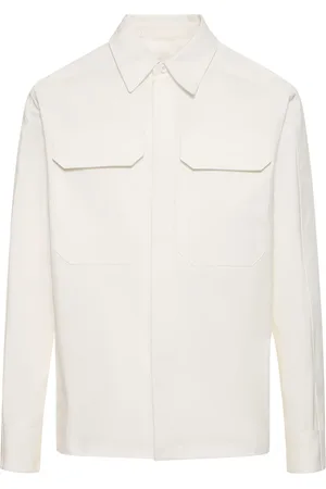 Jil Sander Camisa De Gabardina De Algodón