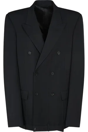 Balenciaga Chaqueta Cropped De Sarga De Lana