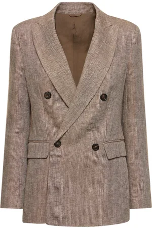 Brunello Cucinelli Chaqueta Cruzada De Lino
