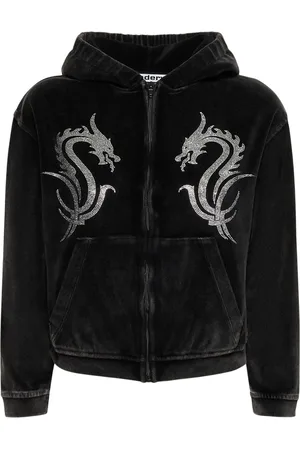 Alexander Wang Sudadera Corta De Algodón Con Capucha